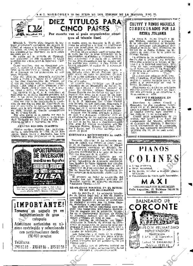 ABC MADRID 10-07-1974 página 77