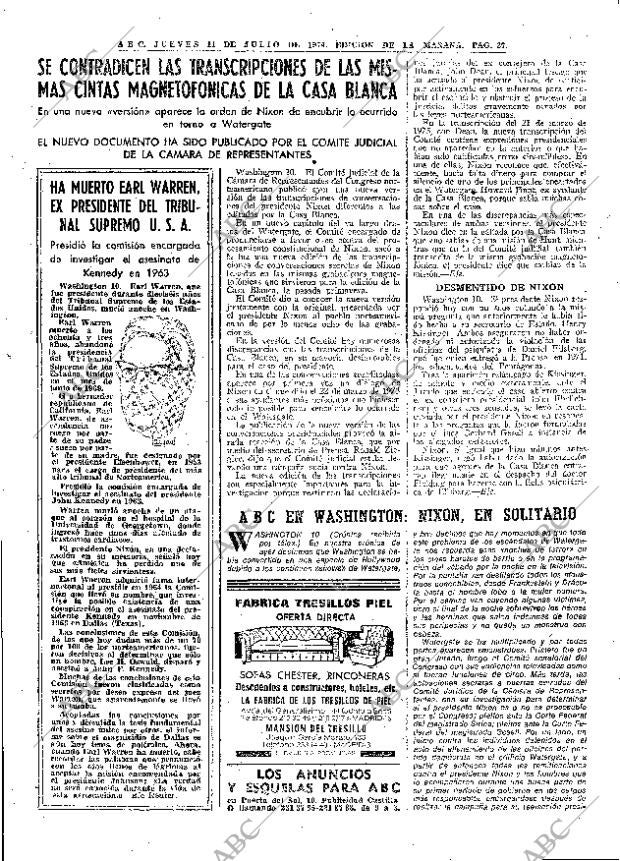 ABC MADRID 11-07-1974 página 23