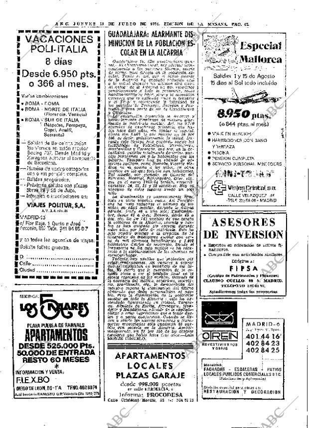 ABC MADRID 11-07-1974 página 38