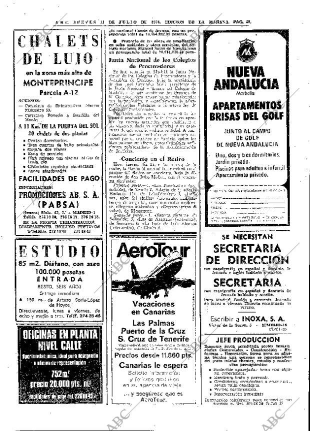 ABC MADRID 11-07-1974 página 44