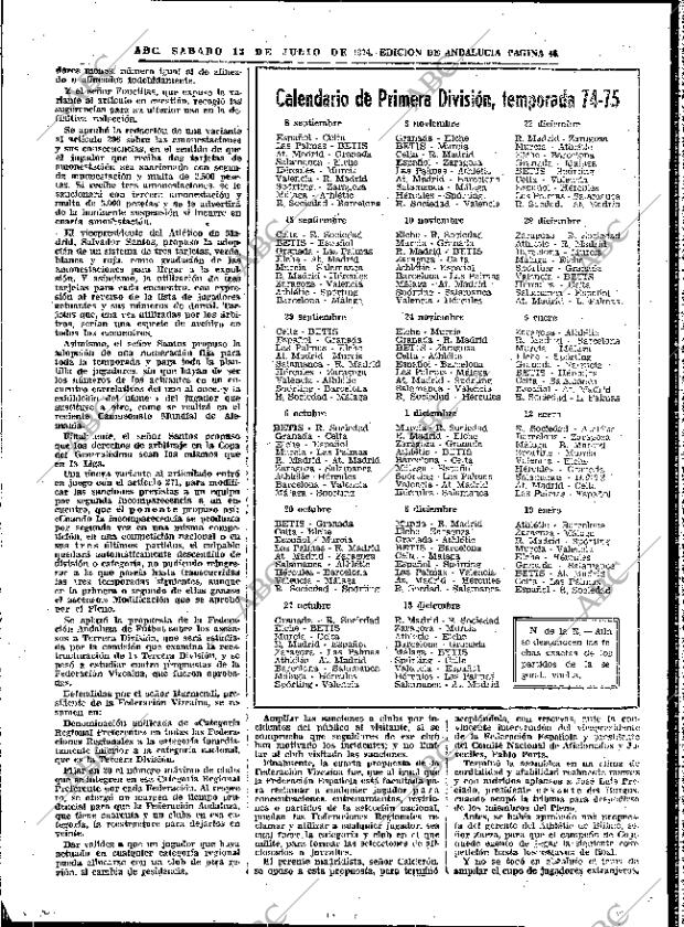 ABC SEVILLA 13-07-1974 página 46