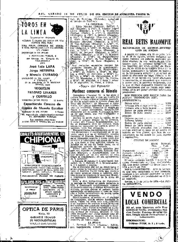 ABC SEVILLA 13-07-1974 página 50