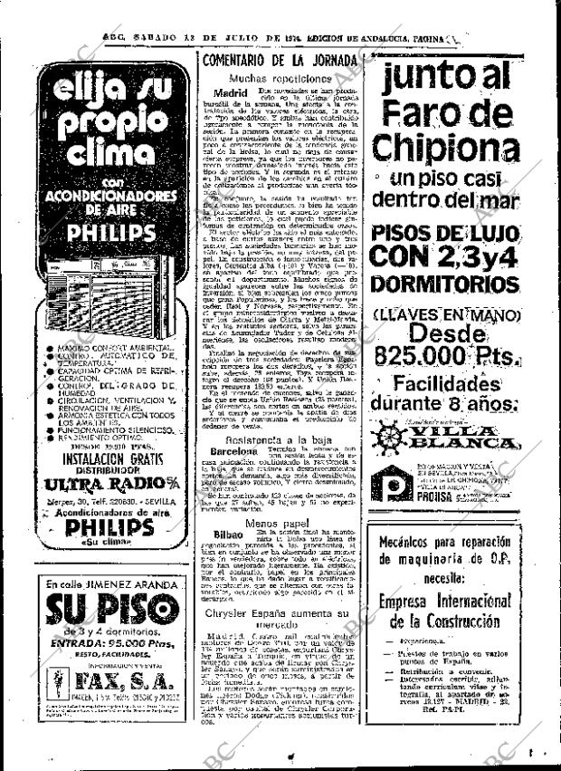 ABC SEVILLA 13-07-1974 página 63