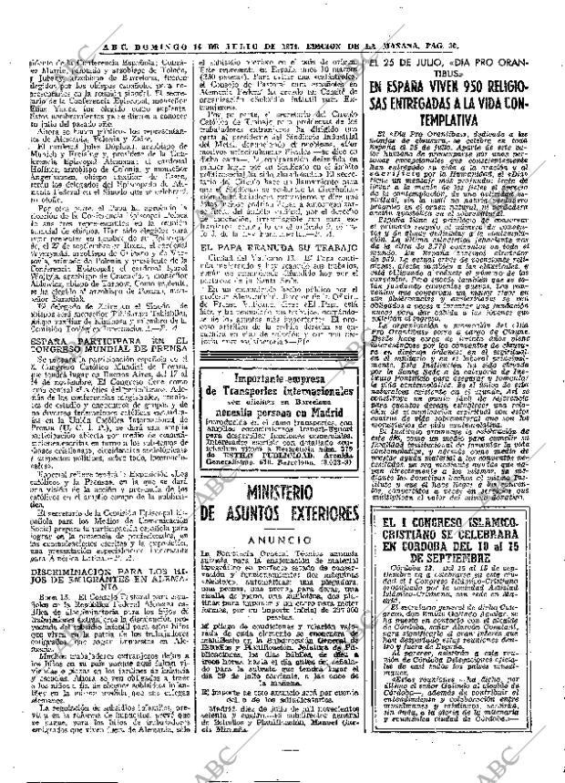 ABC MADRID 14-07-1974 página 30