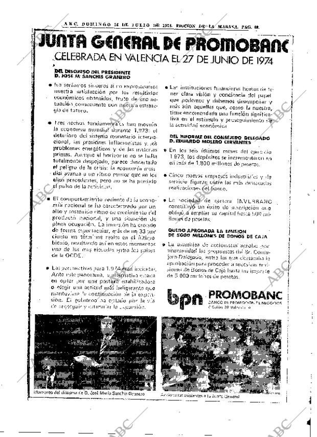 ABC MADRID 14-07-1974 página 40
