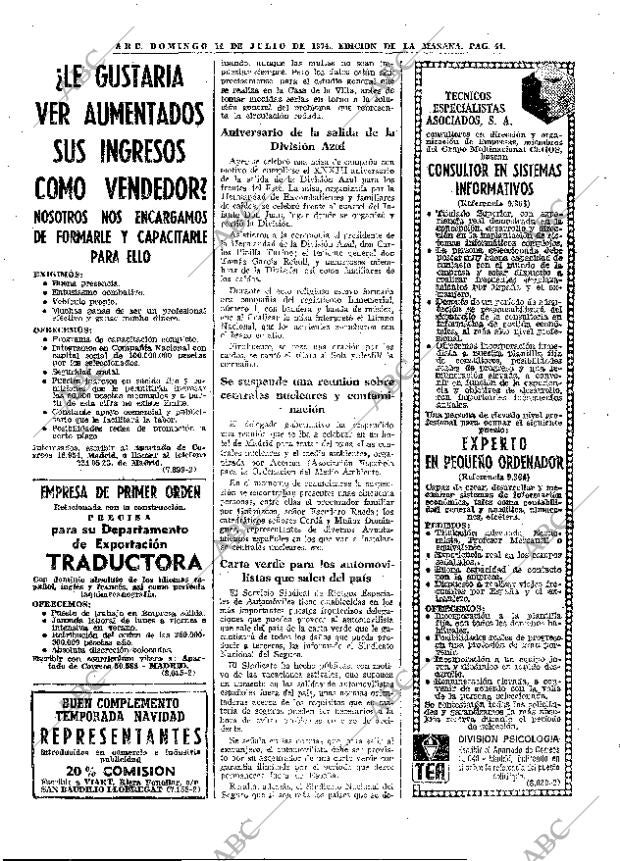ABC MADRID 14-07-1974 página 44