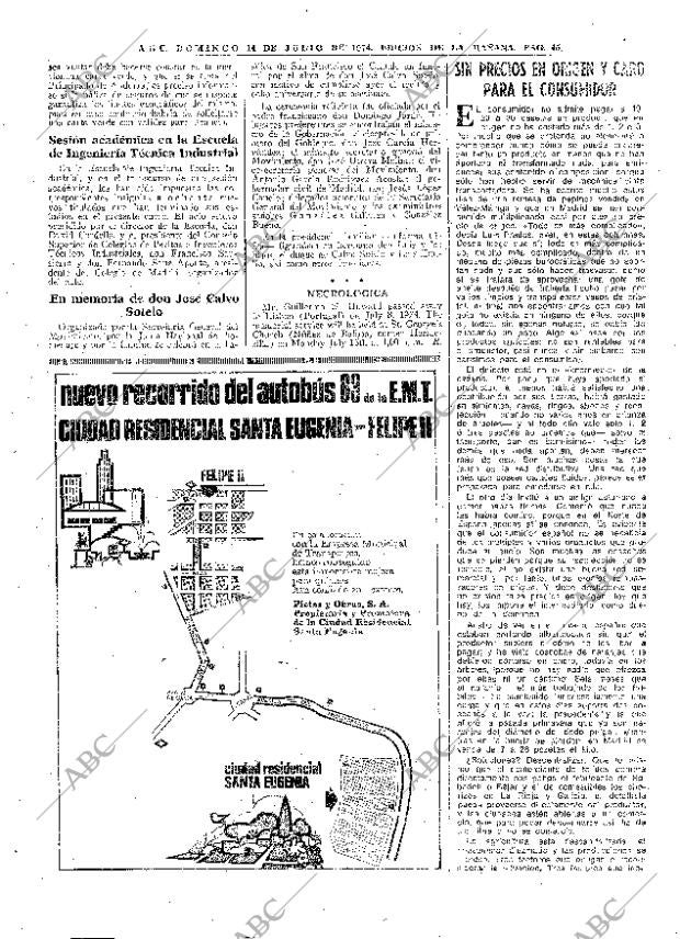 ABC MADRID 14-07-1974 página 45
