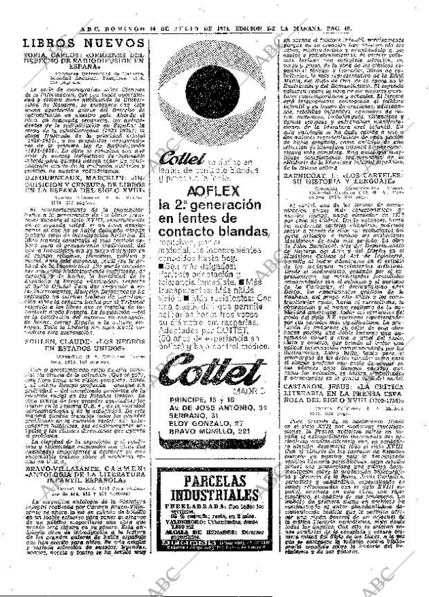 ABC MADRID 14-07-1974 página 48