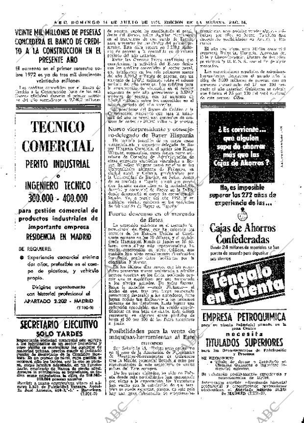 ABC MADRID 14-07-1974 página 54