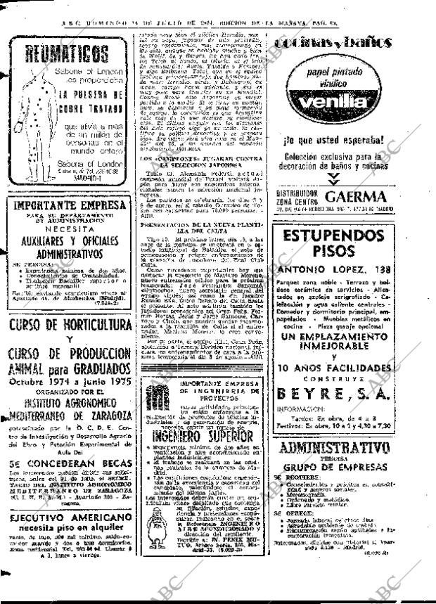 ABC MADRID 14-07-1974 página 60
