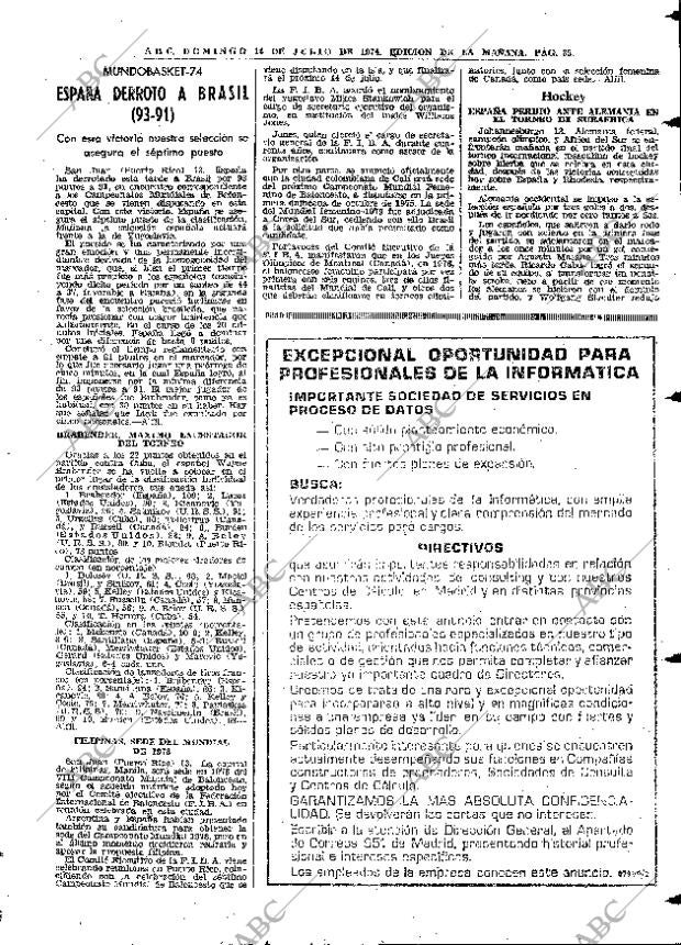 ABC MADRID 14-07-1974 página 65
