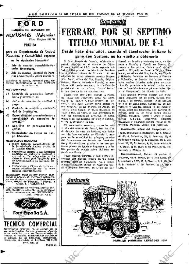 ABC MADRID 14-07-1974 página 68