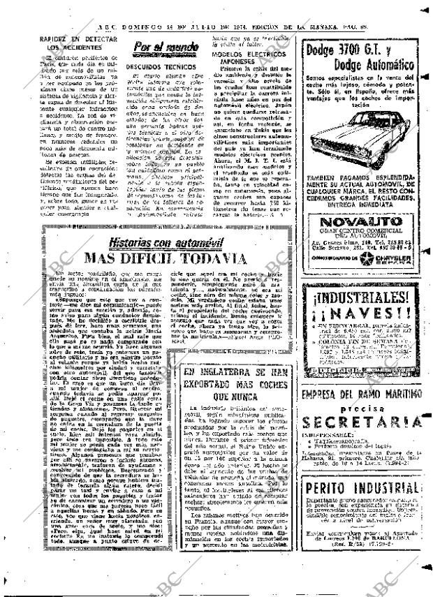 ABC MADRID 14-07-1974 página 69