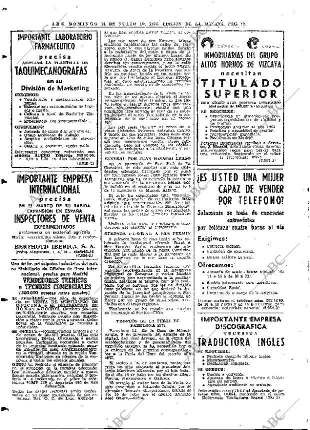 ABC MADRID 14-07-1974 página 72