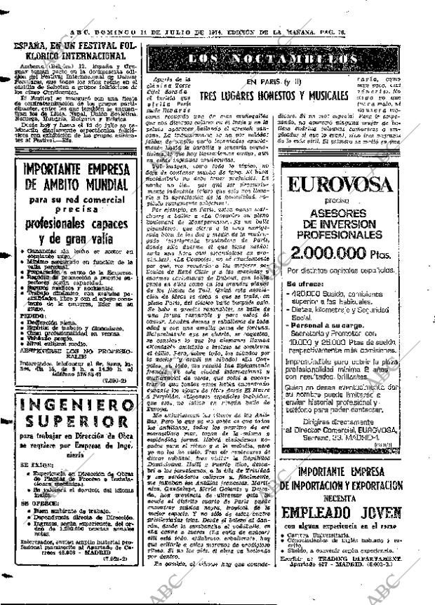 ABC MADRID 14-07-1974 página 76