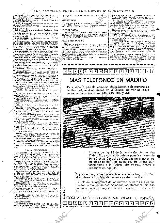 ABC MADRID 14-07-1974 página 81