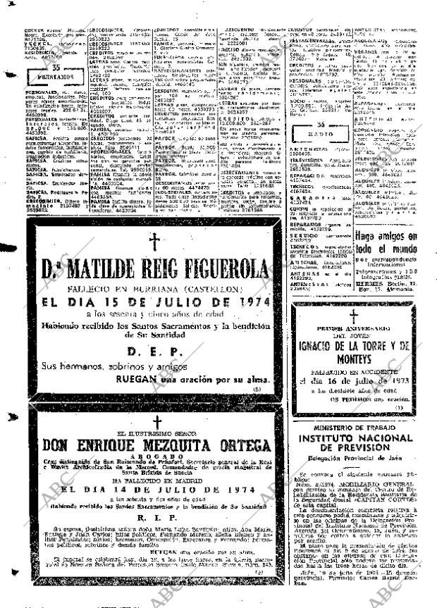 ABC MADRID 16-07-1974 página 112