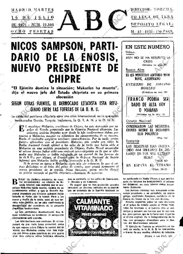 ABC MADRID 16-07-1974 página 21