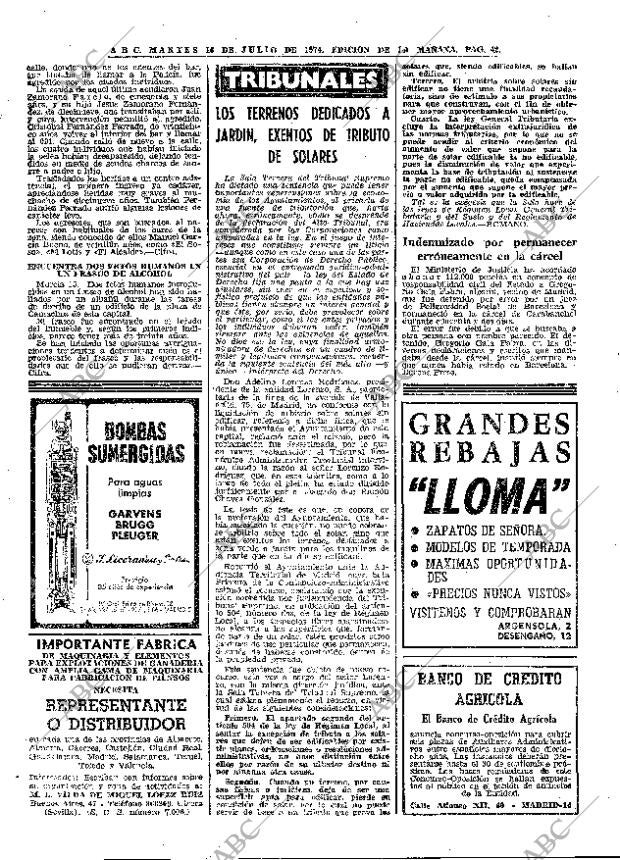 ABC MADRID 16-07-1974 página 42