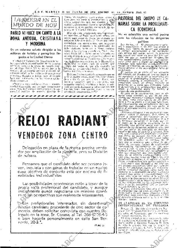 ABC MADRID 16-07-1974 página 43