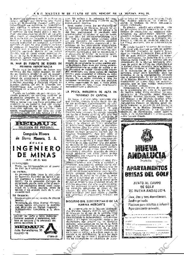 ABC MADRID 16-07-1974 página 64