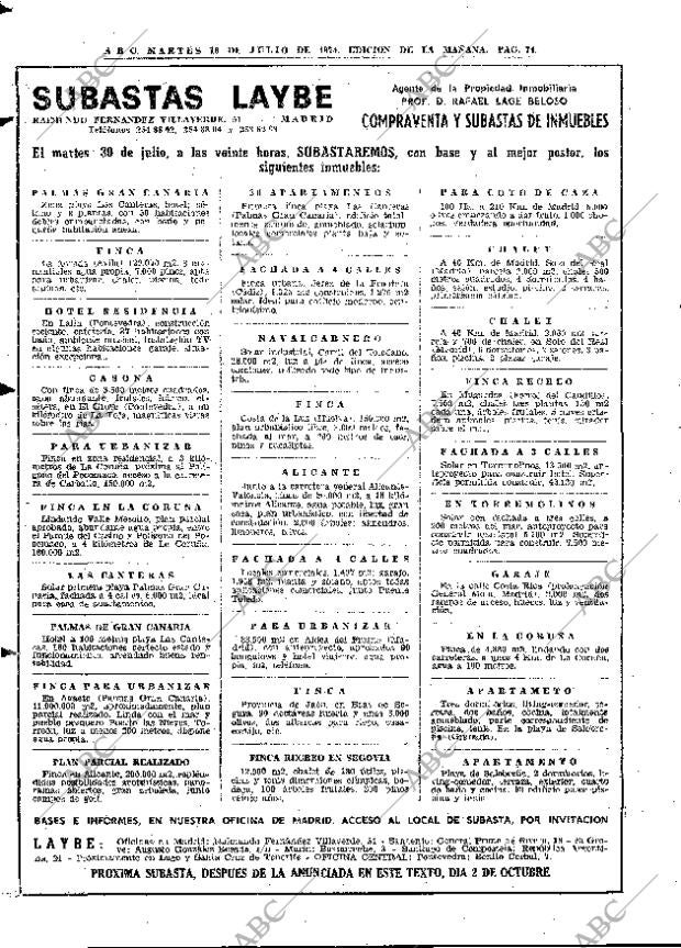 ABC MADRID 16-07-1974 página 74