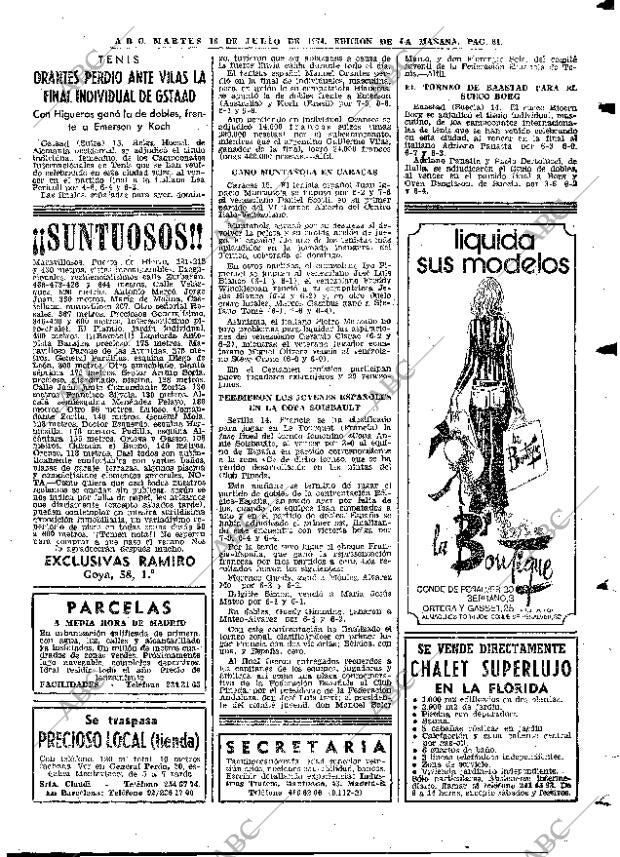 ABC MADRID 16-07-1974 página 81