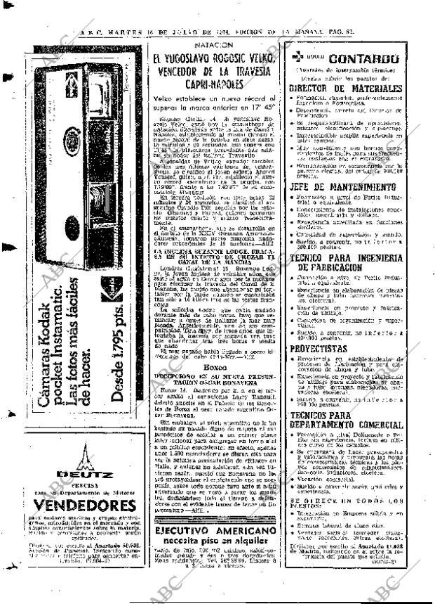 ABC MADRID 16-07-1974 página 82