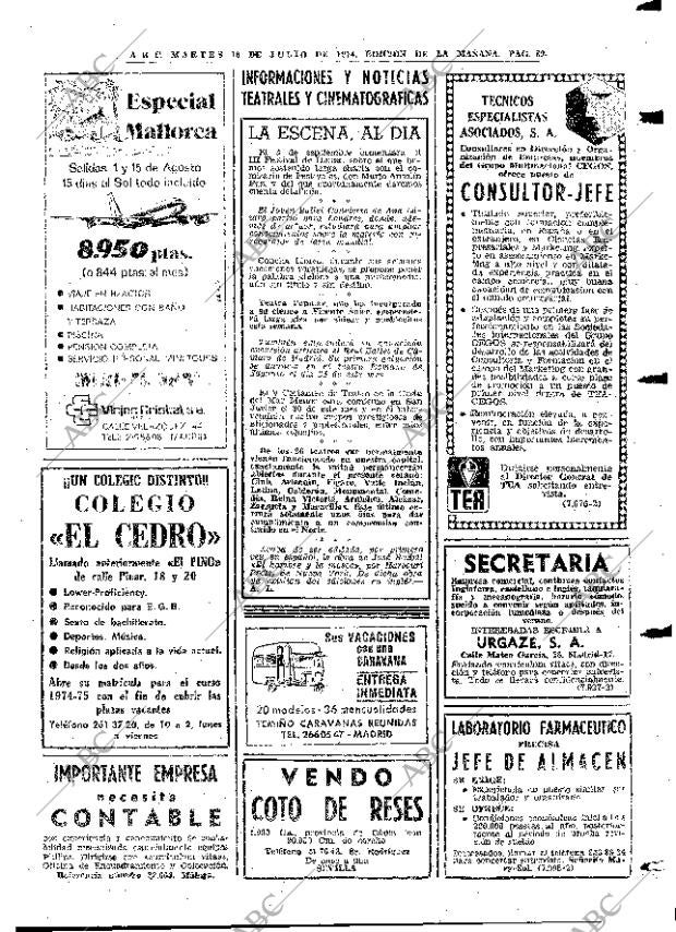 ABC MADRID 16-07-1974 página 89