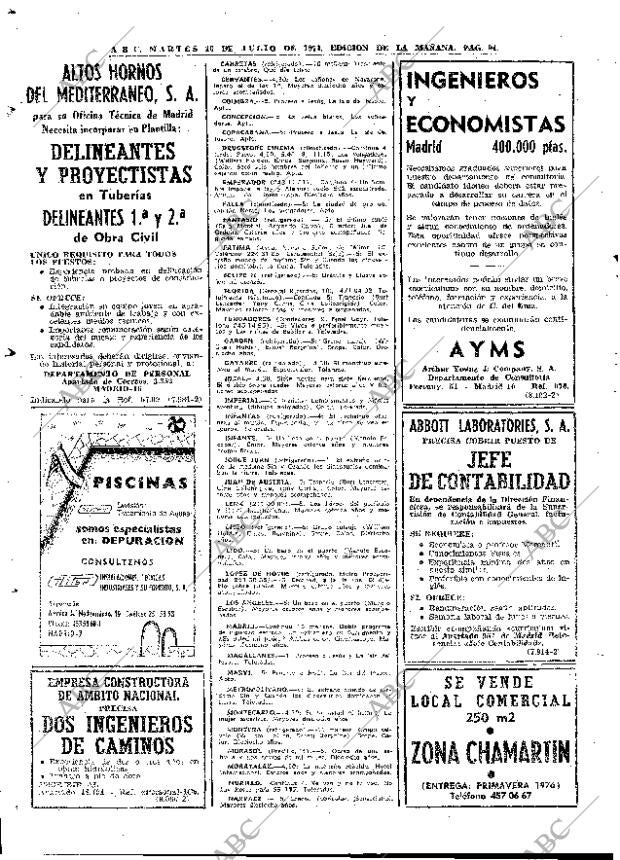 ABC MADRID 16-07-1974 página 94