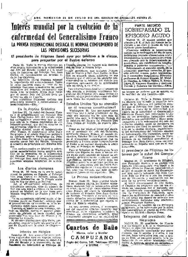 ABC SEVILLA 21-07-1974 página 17