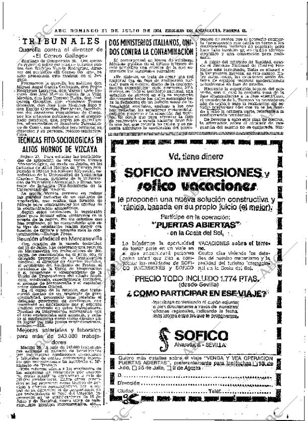 ABC SEVILLA 21-07-1974 página 41