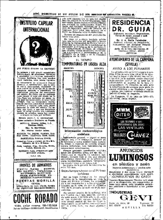 ABC SEVILLA 21-07-1974 página 42