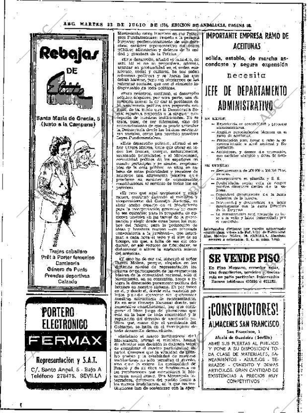 ABC SEVILLA 23-07-1974 página 28