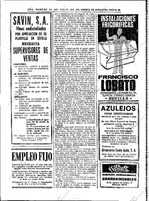 ABC SEVILLA 23-07-1974 página 30