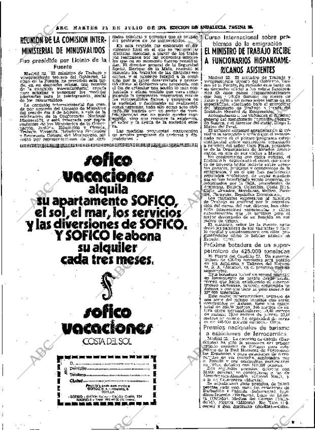 ABC SEVILLA 23-07-1974 página 33