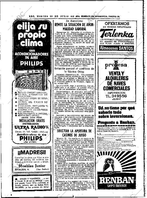 ABC SEVILLA 23-07-1974 página 34
