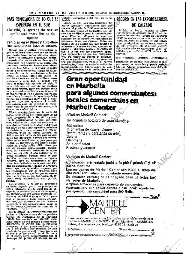 ABC SEVILLA 23-07-1974 página 47