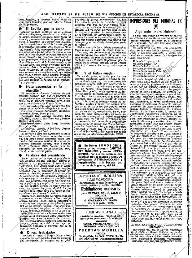 ABC SEVILLA 23-07-1974 página 50