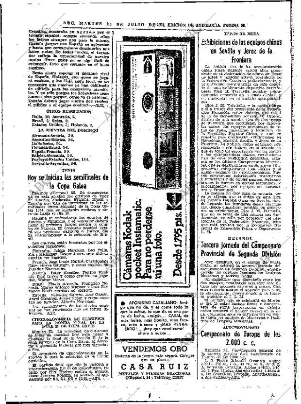 ABC SEVILLA 23-07-1974 página 56