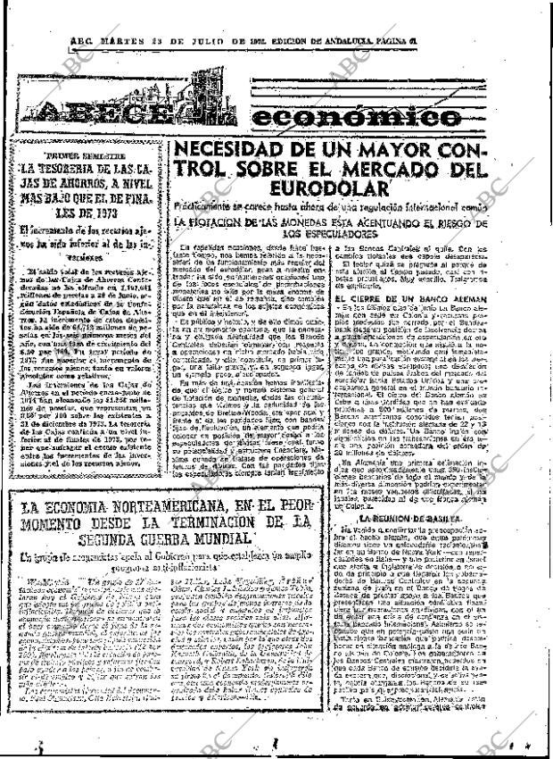 ABC SEVILLA 23-07-1974 página 61