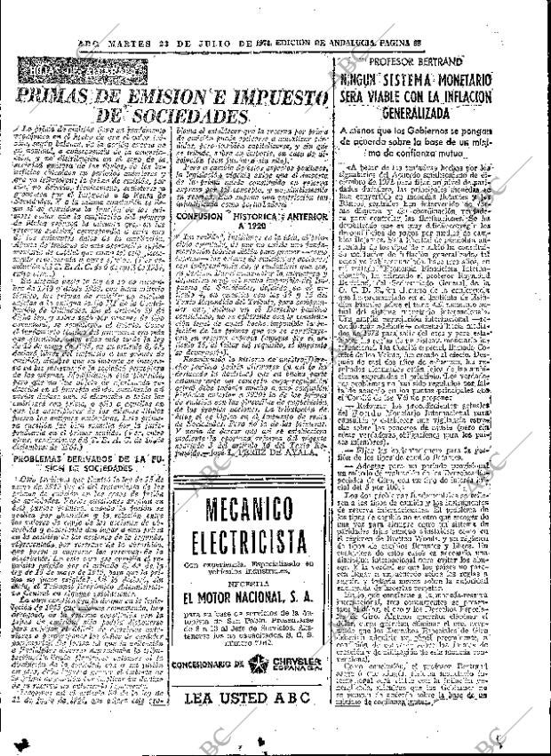 ABC SEVILLA 23-07-1974 página 63