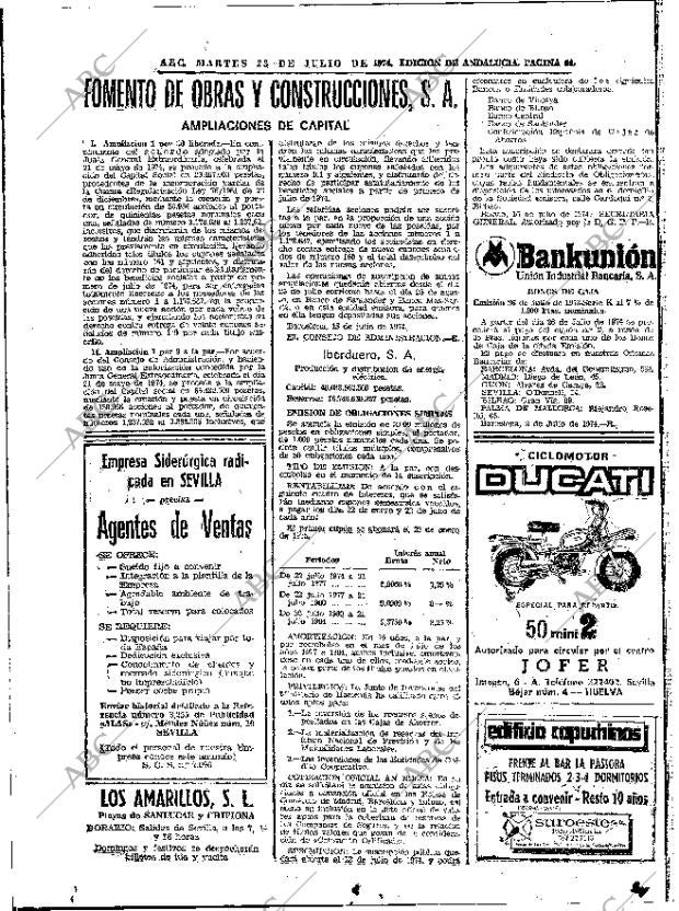 ABC SEVILLA 23-07-1974 página 64