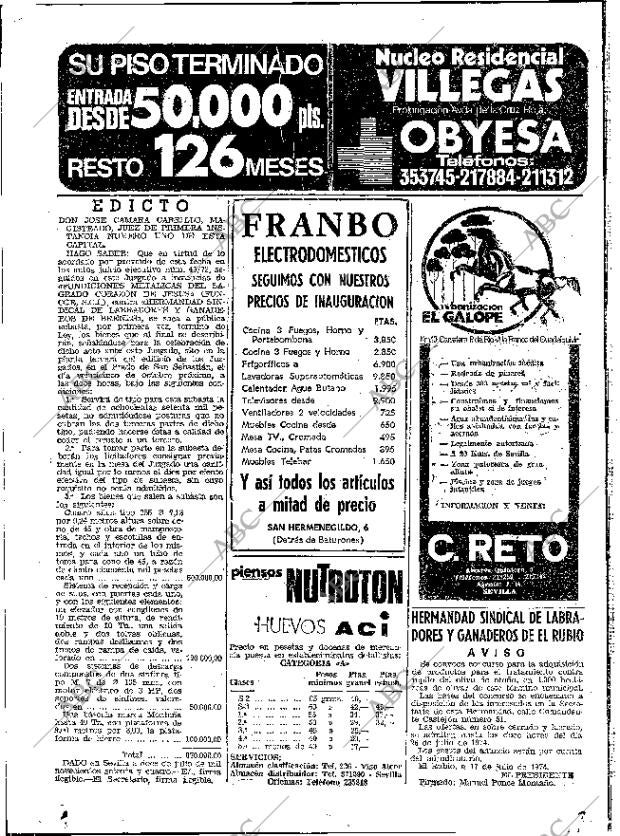 ABC SEVILLA 23-07-1974 página 78