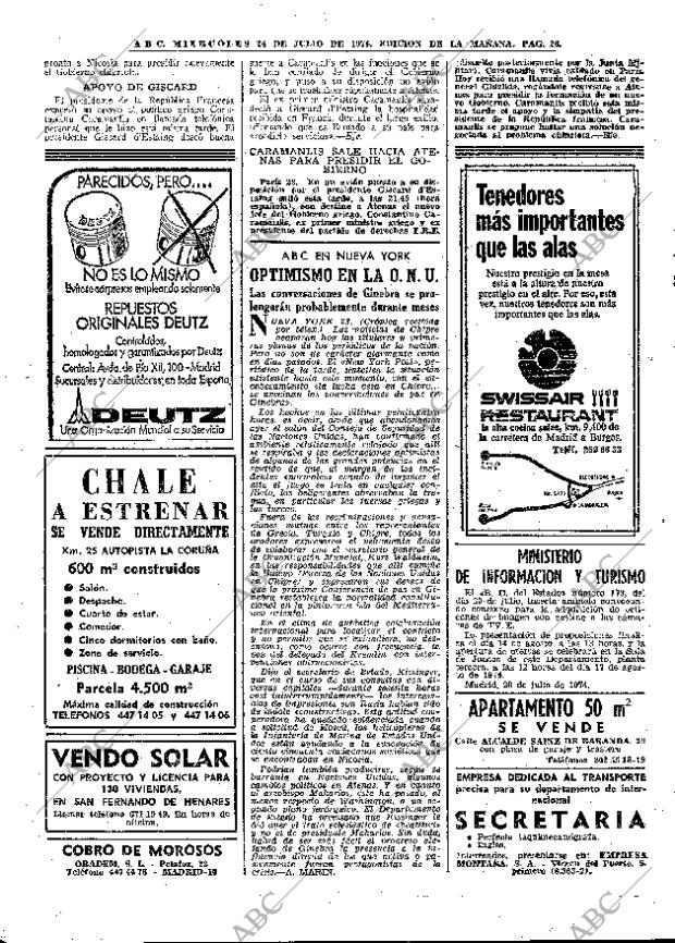 ABC MADRID 24-07-1974 página 26