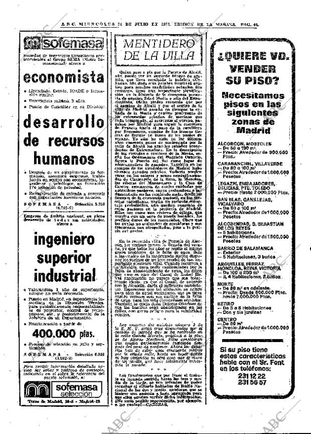 ABC MADRID 24-07-1974 página 44
