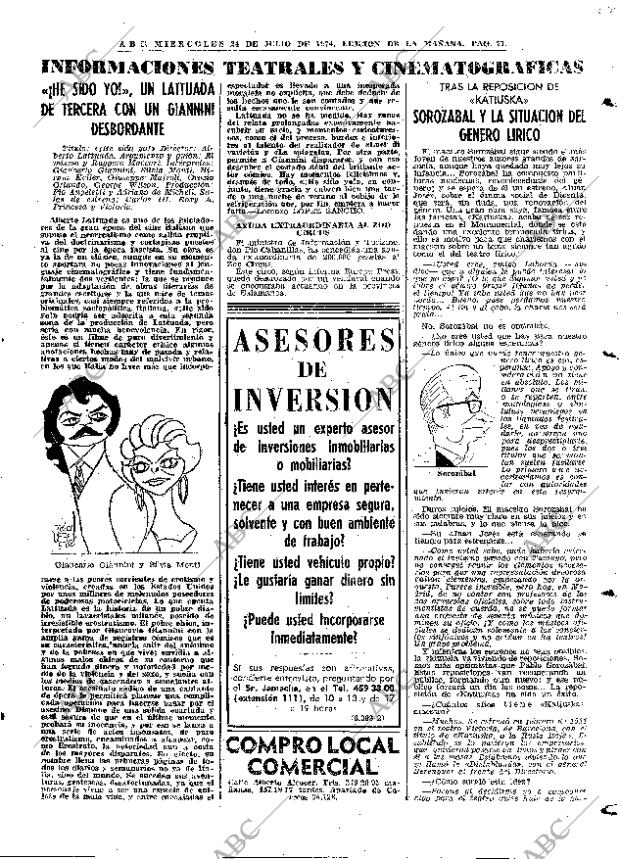 ABC MADRID 24-07-1974 página 71