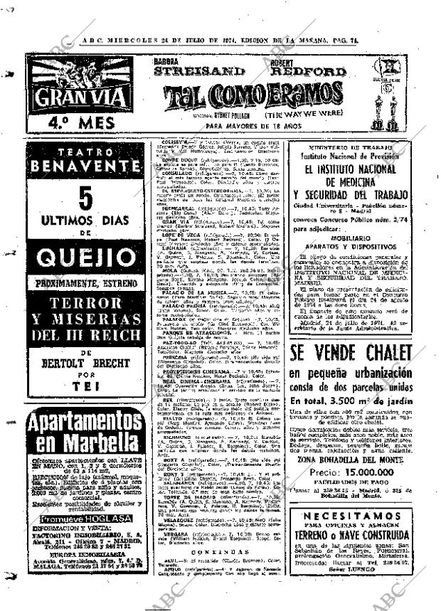 ABC MADRID 24-07-1974 página 74