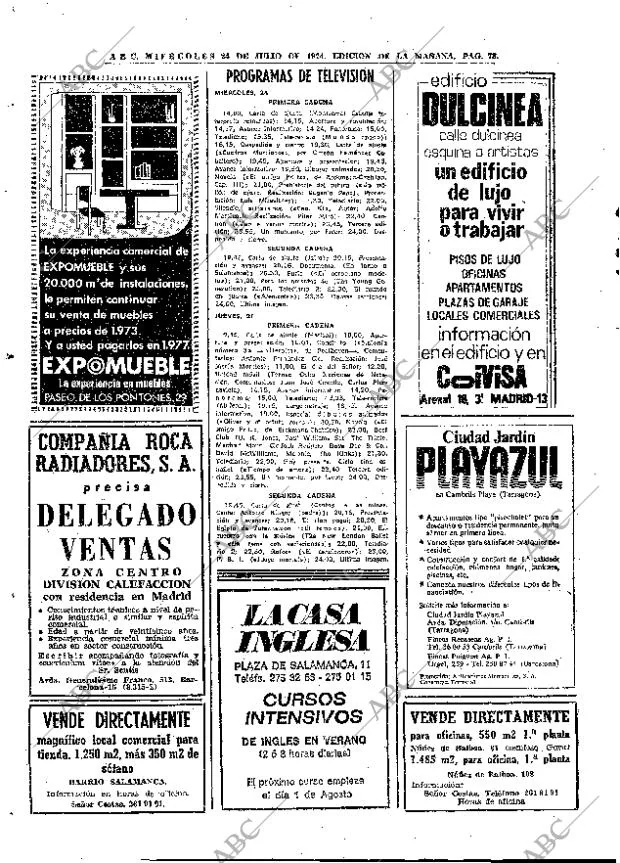 ABC MADRID 24-07-1974 página 78