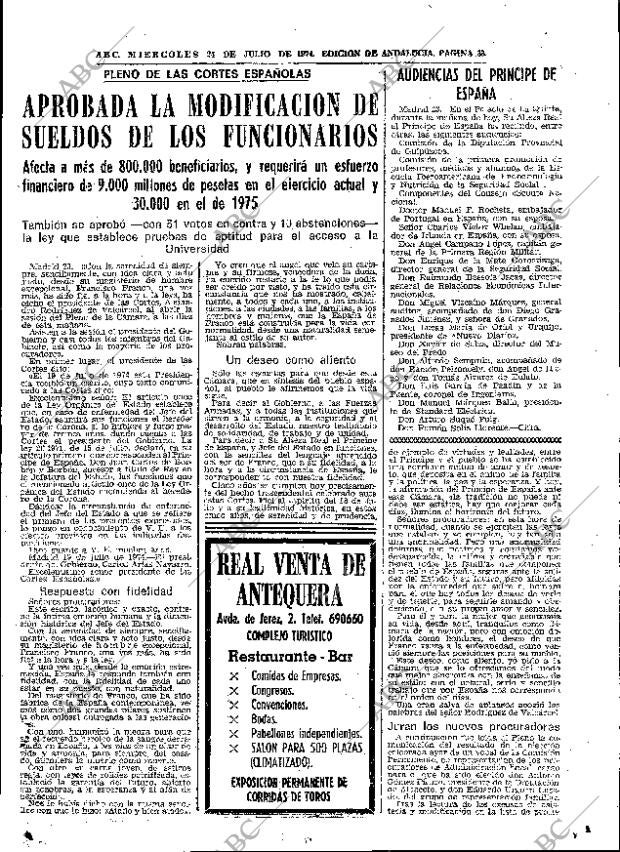 ABC SEVILLA 24-07-1974 página 33